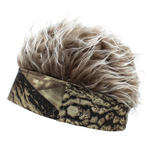 Saisifen Men Jungle Beanie Hat with Fake Hair Brown Hair) - £12.02 GBP