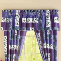 Caledonia ~ Purple Floral ~ Window Valance ~ Patchwork Design ~ Polyester/Cotton - £11.95 GBP