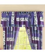 Caledonia ~ Purple Floral ~ Window Valance ~ Patchwork Design ~ Polyeste... - $20.46 CAD