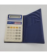 Canon LS-3 Solar Vintage Calculator Case Electronic Handheld Tested Working - $31.54 CAD