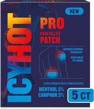 Icy Hot Pro No-Mess Pain Relief Patches with Menthol &amp; Camphor &amp; Advanced Hydrog - £22.37 GBP