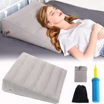 Inflatable Wedge Pillow Lightweight Portable Travel Wedge Pillow for Sleeping Re - £31.21 GBP