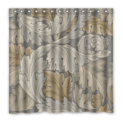 Neutral Acanthus William Morris Waterproof Polyester Shower Curtain  - $33.00+