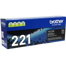 Brother TN221BK Black Toner Cartridge TN-221BK New Factory Sealed Box - $55.17