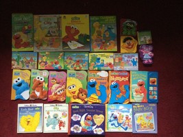 Lot of 25 Sesame Street Books Bert, Ernie, Elmo, Big Bird, Oscar, Cookie Monster - £7.13 GBP