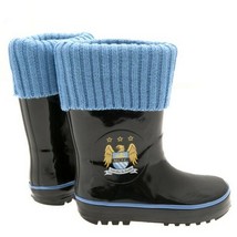 Manchester City FC Children&#39;s Wellington sock boots NWT EPL Wellie MAN City - £27.33 GBP