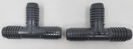 Lasco 1&quot; X 1&quot; X 1&quot; Barb Insert PVC Tee Water Pipes Connector Irrigation Lot of 2 - £6.29 GBP