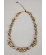 Vintage Signed Crown Trifari Rhinestone Flower Necklace Wedding Statemen... - $609.31 CAD