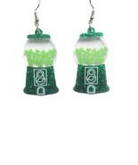 St Patricks Day Shamrock Candy Machine Earrings - $143.40 MXN
