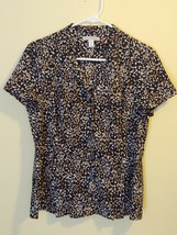 Dana Buchman Short Sleeve Button Down Shirt Size S - £7.97 GBP