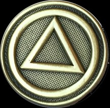 AA Circle Triangle Lapel Pin Alcoholics Anonymous Sobriety Badge Tie Collar Pin - £3.34 GBP