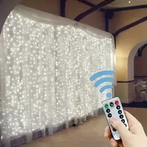 Curtain LED String Lights – 3/4/6m USB Fairy Garland with Remote Control - $7.91+