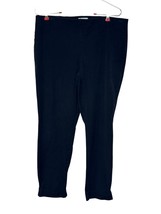 J.Jill Women Pants Premium Bi-Stretch Cuffed Side Zip  Khaki Skinny Navy Blue 12 - $21.43