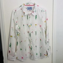 JOULES Super Duper Shirting Floral Print Button Down shirt top blouse Si... - £18.48 GBP