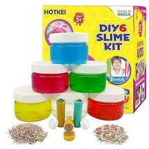 Slimy Slime Gel Jelly Putty Set Toys Kit Kids Slime with Glitter 6 Colored - £18.02 GBP