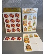 Vintage Thanksgiving Stickers Hallmark Eureka 6.5 Sheets Total - $10.89