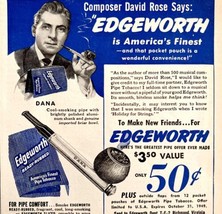 Edgeworth Tobacco Dana Pipe Advertisement 1949 Richmond Virginia DWS6A - £19.51 GBP