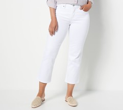 NYDJ Marilyn Straight Crop Jeans in Cool Embrace - Optic White, Petite 18W - £38.63 GBP
