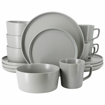 Elama Luxmatte Light Grey 16 Piece Dinnerware Set - $122.49