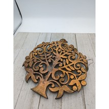 Copper Partridge in a Pear Tree Trivet Christmas Farmhouse Kitchen Wall Bird 7&quot; - £11.79 GBP