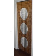 Triple White Circles Natural Bamboo Beaded Curtain Beads Window Doors Di... - $71.16