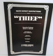 Pacific Novelty Thief Arcade FLYER Original 1981 Video Game Art Sheet Promo - $41.80