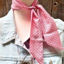 Pink Pattern Western Skinny Cowgirl Mini Wild Rag Scarf Necktie - $18.81