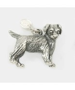 Labrador Retriever Puppy Dog Charm 3 Dimensional Solid Sterling Silver - $885.80 MXN
