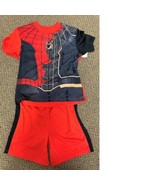 Boys Pajamas 2 Pc Marvel Spiderman Short Sleeve Shirt Shorts Summer-sz 12 - £15.57 GBP