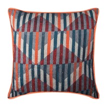 Decorative 16 x 16 inch Retro Orange Cotton Pillow Covers, Retro Stripes - £23.91 GBP+