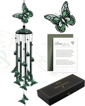 Wind Chimes for Outside, 33&quot; Butterfly Wind Chimes Outdoor, Gifts for Wo... - $35.94