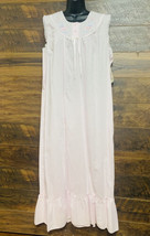 VGT Carole Night Gown Medium Pink Floral  Cottage Core Pleasant Lightweight USA - £26.15 GBP
