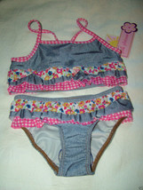 Pink Platinum Little Girls Ruffled Two Piece Swimwear, Light Blue, Sz.2T... - $10.88