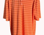 DAVID TAYLOR PRO Short Sleeve Button Down Golf Polo Shirt Orange Large - $14.84