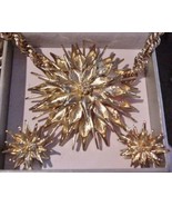 MONET DEMI-PARURE 3-TIER NECKLACE &amp; EARRINGS SET VINTAGE - $175.00