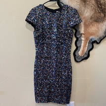 Dress the Population $248 Confetti Sequin Bodycon Cap Sleeve Dress Medium  - £73.95 GBP