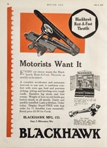1926 Print Ad Blackhawk Rest-A-Foot Throttle Accelerator Foot Rest Milwa... - £18.61 GBP