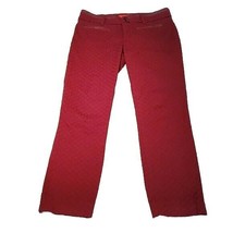 Cartonnier Anthropologie Dark Red Charlie Ankle Slim Skinny Fit Pants Si... - $33.25