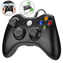 Usb Wired Game Pad Controller For Microsoft Xbox 360 Pc Windows 10 8 7 (Black) - £28.52 GBP