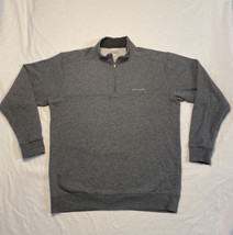 Columbia 1/4 Zip Pullover Sweatshirt Gray Mens Large Long Sleeve - $14.52