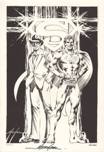 1984 Superman #400 Mike Grell SIGNED DC Comic Art Print ~ Sups and Clark Kent - £47.36 GBP