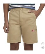 Levi&#39;s Boys Girls Shorts Brown Cargo Pockets Adjustable Stretch Waist Sl... - $37.99