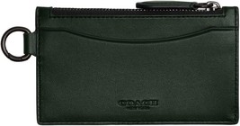 Coach Mens Zip Card Case in Burnished Leather, Amazon Green - £47.92 GBP