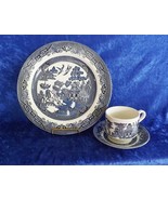 Churchill Classic Blue Willow 3-Piece Ironstone Place Setting from Herit... - £11.54 GBP