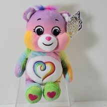 Care Bears Togetherness Bear 9.5&quot; Plush Toy Bestie Tie Dye Tiedye Pastel... - £16.72 GBP