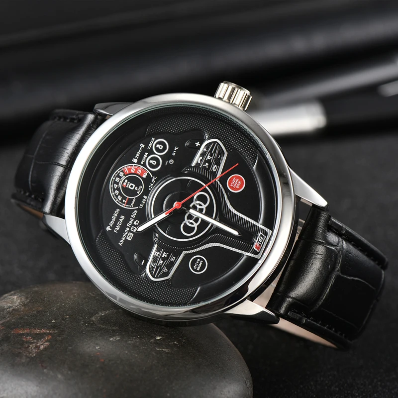 Sports 3D Car Steering Wheel Watch for Men Fashion Luxury F1 Racing Spor... - £23.28 GBP