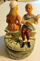 Vintage Tundra Imports Japan Musical Winding Girl Boy Figurine    SKU 03... - $130.97 MXN