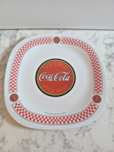Vintage Coca Cola (Gibson) 10.5&quot; Square Dinner Plate Dinnerware Coke Plate - £7.41 GBP