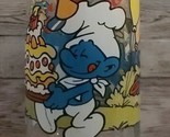 Vintage ~ Peyo ~ One (1) Baker &quot;SMURF&quot; ~ 1983 ~ Clear Beverage Drinking ... - £22.03 GBP