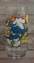 Vintage ~ Peyo ~ One (1) Baker &quot;SMURF&quot; ~ 1983 ~ Clear Beverage Drinking Glass - £22.09 GBP